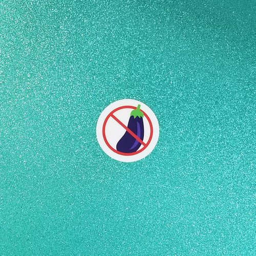 No Eggplant Sticker