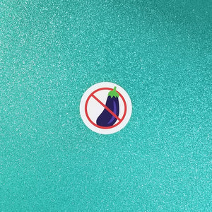No Eggplant Sticker