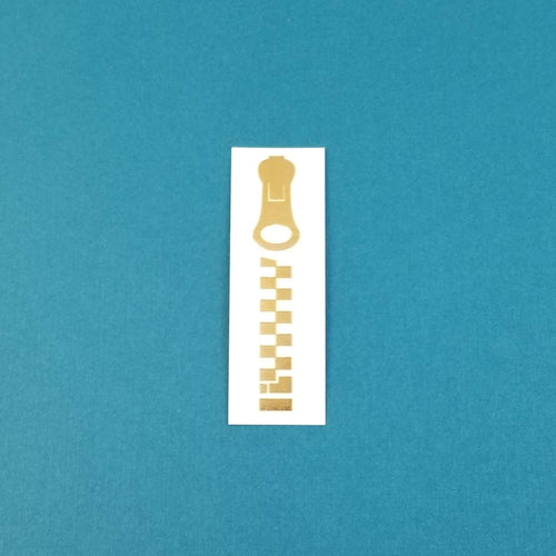 Golden Zipper Temporary Tattoo