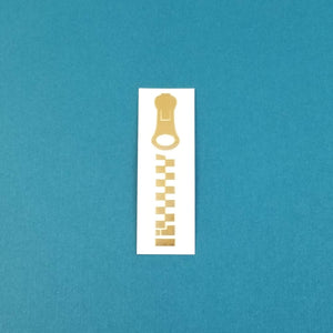 Golden Zipper Temporary Tattoo