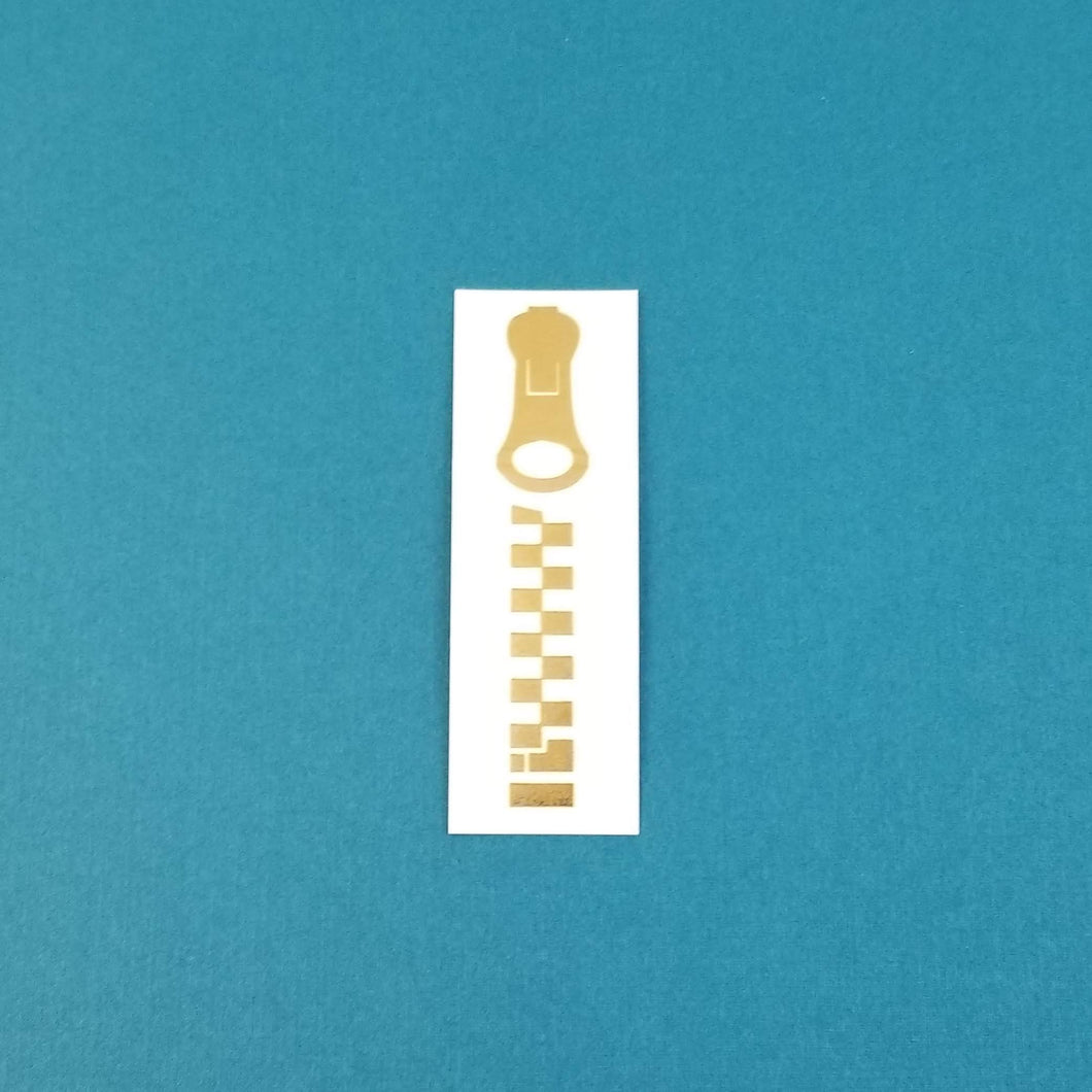 Golden Zipper Temporary Tattoo